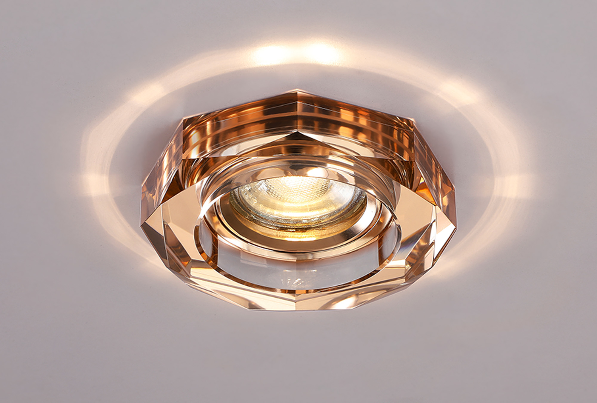 IL30823RG  Crystal Downlight Deep Octagonal Rim Only Rose Gold